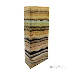LAMPE aus Serpentin-Onyx-Marmor, aus Naturstein, edel und echt, handgearbeitet.