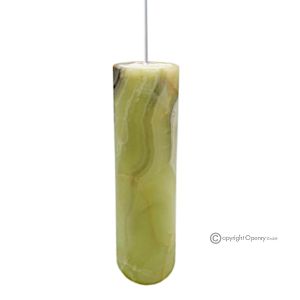 LAMPE aus grünem Onyxmarmor, authentischer Naturstein, luxuriöses Dekorationselement.
