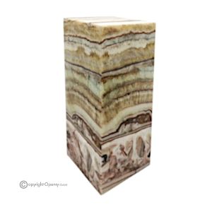 LAMPE aus Onyx-Serpentino-Marmor, aus Naturstein, mit originellem Design, handgefertigt.
