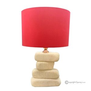 Marmorsteinlampe, authentischer Lampenschirm aus Naturstein, luxuriöse Dekoration.