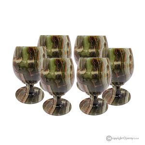 6er Set grüne Onyx-Marmorgläser, unbehandelter Naturstein nur für Wasser, Top Qualität.