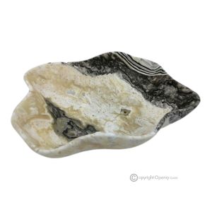 MITTELSTÜCK aus Zebra-Onyx, authentischem Naturstein, ein raffiniertes Luxusobjekt.
