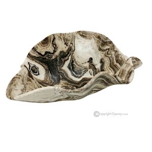 MITTELSTÜCK aus schokoladenbraunem Onyx, authentischem Naturstein, raffiniertes Element des Luxus.