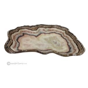 MITTELSTÜCK aus Serpentin-Onyx, authentischer Naturstein, elegantes Luxusstück, handgefertigt. 