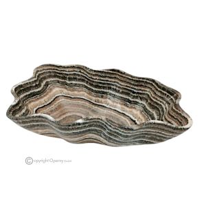 MITTELSTÜCK aus Serpentin-Onyx, authentischer Naturstein, raffiniert und elegant, handgefertigt. 