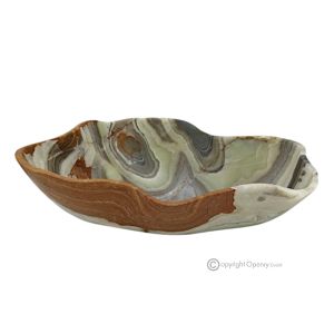 MITTELSTÜCK aus grünem Onyx, authentischer Naturstein, luxuriöse handgefertigte Dekoration.