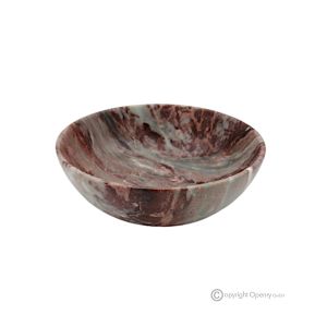 SCHALE aus edlem rotem Marmor, echter Naturstein, handgefertigt.