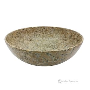 SCHALE aus echtem Fossilstein, elegantes und anspruchsvolles Design, handgefertigt, handwerklich gefertigt.