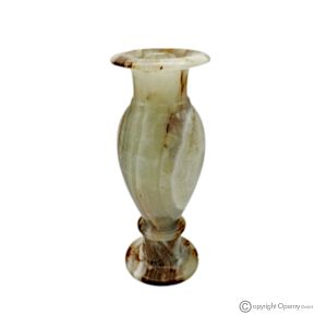 VASE, Amphore aus grünem Onyxmarmor, authentisch und handgefertigt, elegantes und exklusives Design.