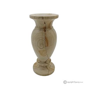 VASE, Amphore aus Teakmarmor, authentisch und handgefertigt, elegantes und exklusives Design.