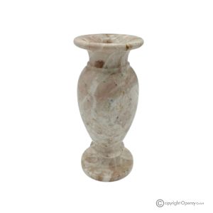VASE, Amphore aus rosa Marmor, echter Stein, handgefertigt, elegantes und exklusives Design.