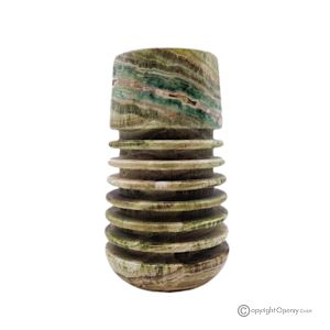 VASE aus smaragdgrünem Onyxmarmor, echtem Naturstein, handgefertigt, modernes Design.