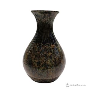 VASE aus grünem Marmor, echter Naturstein höchster Qualität, handgefertigt, exklusiv.