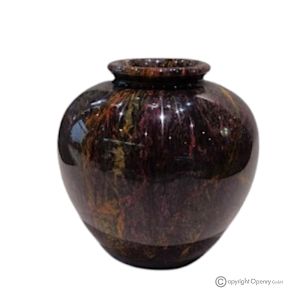 VASE, gebogen, aus Marmor, authentischer orientalischer Stein von höchster Qualität, handgefertigt, exklusiv.