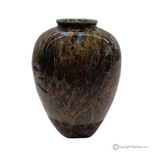 VASE, Gefäß aus grünem Marmor, hochwertiger echter Stein, handgefertigt, exklusiv.