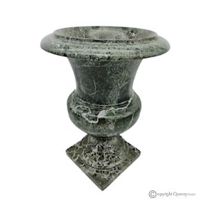 Medici-VASE aus grünem Marmor, Naturstein, handgefertigt, klassisches Design.