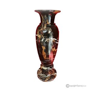 VASE, Michelangelo-Amphore aus schwarzem Marmor, echter Stein, handgefertigt, elegantes Design.