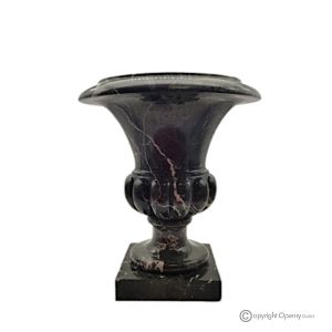 Medici-VASE aus grünem Marmor, hochwertiger Naturstein, handgefertigt, elegantes Design.