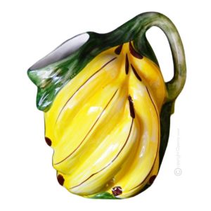 BROCCA BANANA Karaffe Krug Bembel Kanne Dekanter originelle Kreationen aus künstlerischer Keramik Made in Italy