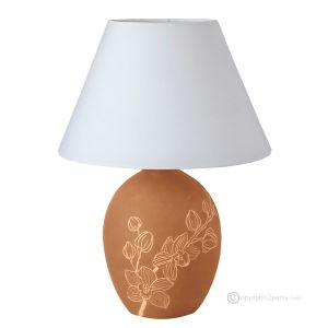 ORCHIDEA Tischlampe Abat-jour Nachttischlampe authentische piemontesische Keramik handgefertigt und dekoriert 