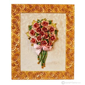 BILD Keramik im Barockstil mit Details aus 24 Karat Gold Made in Italy