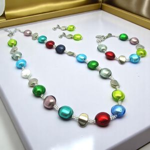 FRANCESCA Schmuckset Damen Muranoglas Schmuck mundgeblasene Glasperlen hochwertig Venedig Stil