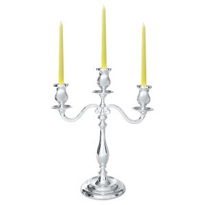 CANDELABRO INGLESE 3 Flammen Kerzenständer Kerzenhalter Kandelaber Armleuchter Edelmetalle Versilbert Handarbeit Made in Italy