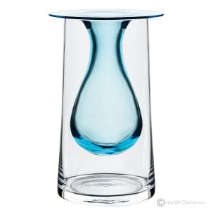 ALBA Authentische handbemalte moderne dekorative Vase aus hochwertigem Glas.