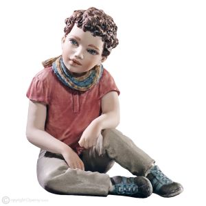 ALBERTO - Capodimonte-Porzellanpuppe, handgefertigt und handbemalt, Sammlerstück.