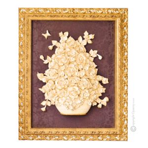 BILD Keramik im Barockstil mit Details aus 24 Karat Gold Made in Italy