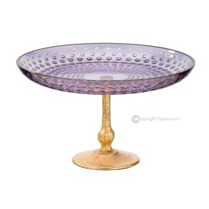 ASTRA-Teller, Herzstück mit Blattgolddetails, handbemaltes Glas von höchster Qualität.
