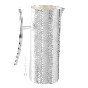 CARAFFA MANICO T Dekanter Weinkaraffe Wasserkaraffe Versilbert Edelmetalle Handarbeit Made in Italy