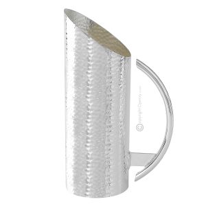 CARAFFA MANICO MEZZA LUNA Dekanter Weinkaraffe Wasserkaraffe Versilbert Edelmetalle Handarbeit Made in Italy