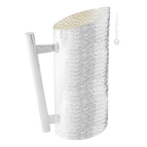CARAFFA MANICO PONTE Dekanter Weinkaraffe Wasserkaraffe Versilbert Edelmetalle Handarbeit Made in Italy