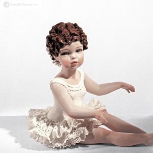 CAROLYN - Capodimonte, Ballerina-Figur, feine Porzellankunst.