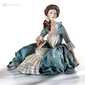 DAME – Romantische Dame aus Capodimonte-Porzellan, italienische Handwerkskunst.