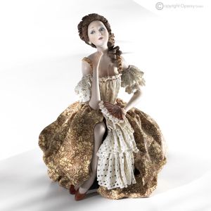 LADY Capodimonte-Statuette, Dame aus Porzellan, romantisch und raffiniert.