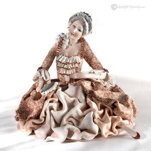 DAMA Romantische Dame Capodimonte, italienische Kunst aus reinem Porzellan.