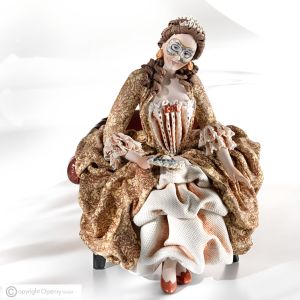 DAME – Statuette aus Capodimonte-Porzellan, elegante und raffinierte Dame.