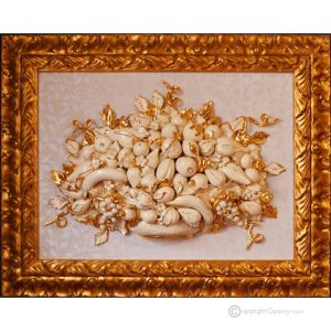 BILD Keramik im Barockstil mit Details aus 24 Karat Gold Made in Italy