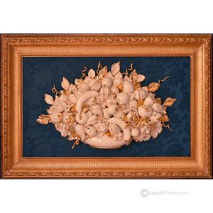BILD Keramik im Barockstil mit Details aus 24 Karat Gold Made in Italy