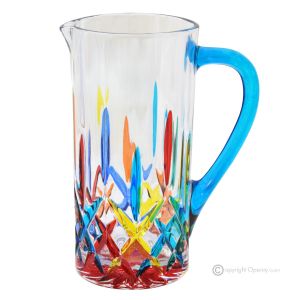 OPERA Krug, Dekanter, Karaffe, hochwertiges Glas, handbemalt, modernes Design.