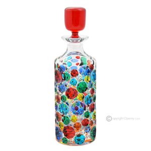 LISBOA Dekanter, moderne dekorative handbemalte Kristallflasche.