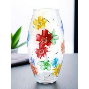 BETTY Authentische handbemalte moderne dekorative Vase aus hochwertigem Glas.
