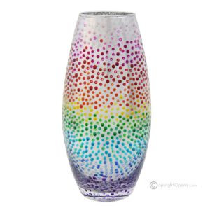 BETTY Authentische moderne dekorative handbemalte Kristallvase.