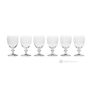 ESTRO Set mit 6 modernen und authentischen Weingläsern mit Stielen aus hochwertigem Glas.