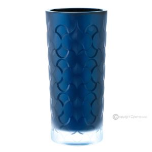 FANTASY Authentische, moderne, dekorative, handbemalte Blumenvase aus Kristall.