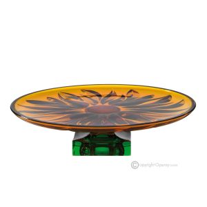 FIRE-Teller, hochwertiger handbemalter Glasaufsatz, modernes Design.