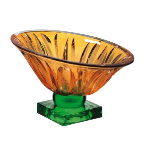 FIRE Authentisches, handbemaltes, modernes, dekoratives Tafelaufsatz aus hochwertigem Glas.