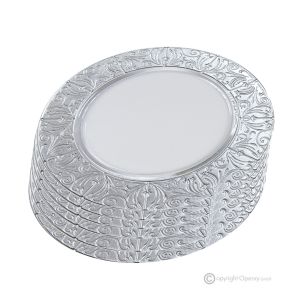 GALA Set mit 6 Platzhaltern aus Glas, hochwertige Qualität, modernes handbemaltes Design.